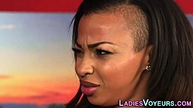 Ever wonder what an ebony cfnm mistress does to mock her neighbors with style?