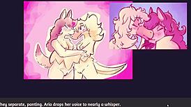 i'm playing furry strip poker with two chicks, clothes ripping off