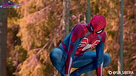 i'm sia siberia, having spider-man sex at home with big tits and monster cock