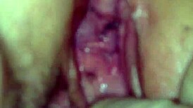 Finger fucking wife's wet pink pussy