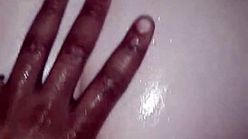 oiled bbw blonde takes big black cock pov