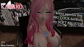 i love teasing you with my giant cat girl tits sexy vtuber titty fuck