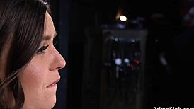 Wow, babe's ass whipped hard in doggy bondage!