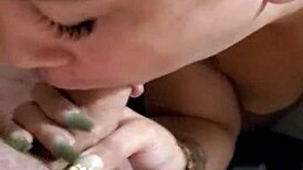 Hot Brunette With Pigtails Gives Intense Blowjob In RV, POV Cumshot