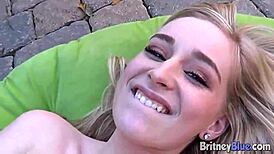 Britney Blue Lesbo Teen Teases Pussy, Fingers And Undresses