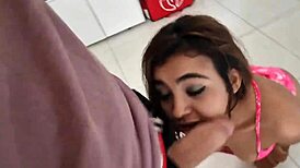 Barbie Sucks Cock and Gets Bent Over in Homemade Latina Scene