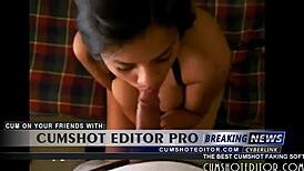 Sexy Amateur Teen Performs POV Blowjob and Deepthroat on Webcam