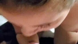Hot Brunette With Pigtails Gives Intense Blowjob In RV, POV Cumshot