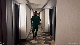 I stroke my dick next door late at night.