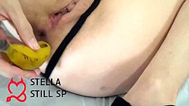 i inserted banana in her ass until the teen girl orgasmed