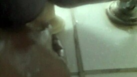 Jerking off with a dildo in the shower!