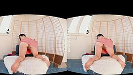 Amateur Hope Gold Yanks Dildo To Orgasm In Virtual Reality 😍