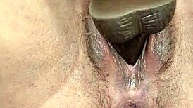 Close-Up POV Solo Latina Plays with Big Black Dildo