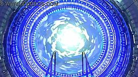 yo, see this hot black-haired babe get creampied hard