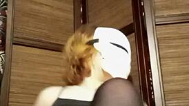 Oh wow, this horny solo performer indulges in kinky stocking fetish from POV!