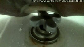 Jerking off with a dildo in the shower!