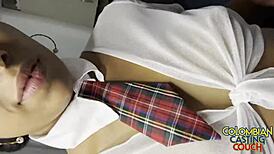 Latina amateur in cosplay gets her tight pussy fucked by monster cock