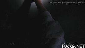 The guy in glasses passionately bangs the alluring slut, evoking intense emotions in this rough group scene.