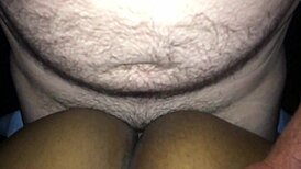 Fat black ass bent over takes big white cock in doggystyle POV