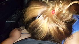 I got this young girl suckin my cock in the truck, oh man!