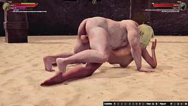 yo, ethan versus faye in naked fighter 3d, getting rough doggystyle!