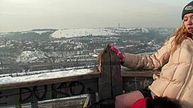 Hey blonde bitch, wanna get fucked hard outdoor under the sun?