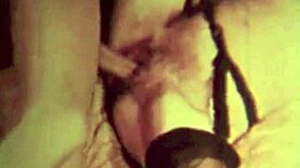 Dark vintage London swinging sixties vibe with hairy pussy bound tight in retro rope bondage. 🪢