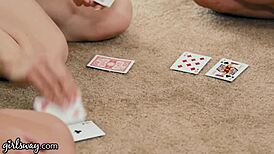 hey, watch redhead step-cousins scissor in 3way reunion