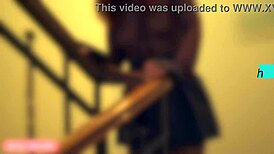 Man, Jeny Smith sneaks naked into office elevator and stairs! 😲