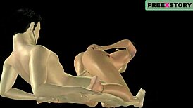 Indian bhabhi rides japanese mans dick in cowgirl positions