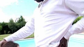 Tiffany Doll's Emotional Interracial Fuck With Big Black Cock By The Pool