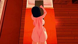 pov kotone chirakawa doggy against bed