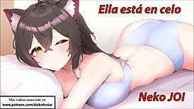 Meows and orgasms included in cat joi with your neko girlfriend in heat spanish voice