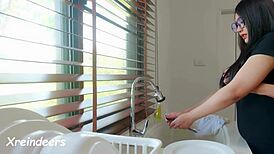 i bent her over for pov creampie while she sucked my cock