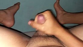 Foot Fetish Masturbation with Semen