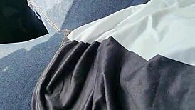 Sucking Sweaty Big Cock in Car on Hot Day with Rimjob