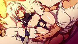 anime babe with big tits blowing