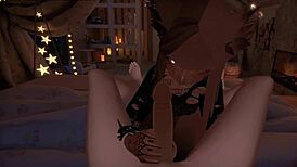 wow, this submissive babe is getting a rough deepthroat blowjob in vr, so hardcore! 😈