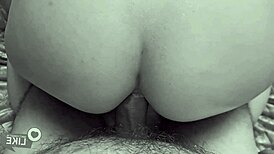 The russian teen with elastic ass rides her friend's cock in homemade fun