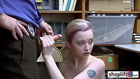 Petite blonde gets banged hard by policeman