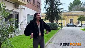 Maria Adams takes control in her first casting, loving raw sex