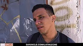 Big cock pays straight Latino man to have sex with him
