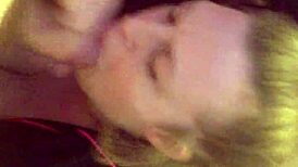 Busty BBW's Sloppy Blowjob Contrasts Her Size