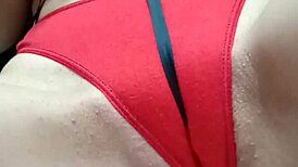 She was playing with a tape and oops, things got wild