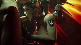 Yeero守望先锋HMV，激烈肛交和内射动作