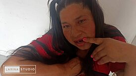 Sexy Mature Colombian Debuts Her New Dildo By Giving Wet Blowjob In Mouth