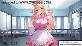 Minijois Hentai for Quick Cum with Nurse Girlfriend and Hypnosis