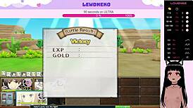 Vtuber Lewdneko engages in Evenicle gameplay session