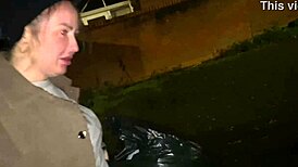 Cracky Is Offered a Cigarette to Finger Her Bum and Piss in Public.