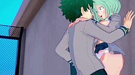 Toru Hagakure And Kaoruko Awata Bubble Girl And Izuku Midoriya Intense Sex - My Hero Academia Hentai!